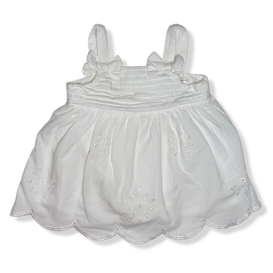 VESTIDO BLANCO PARA BEBÉS | MAX STUDIO BABY | 3-6M