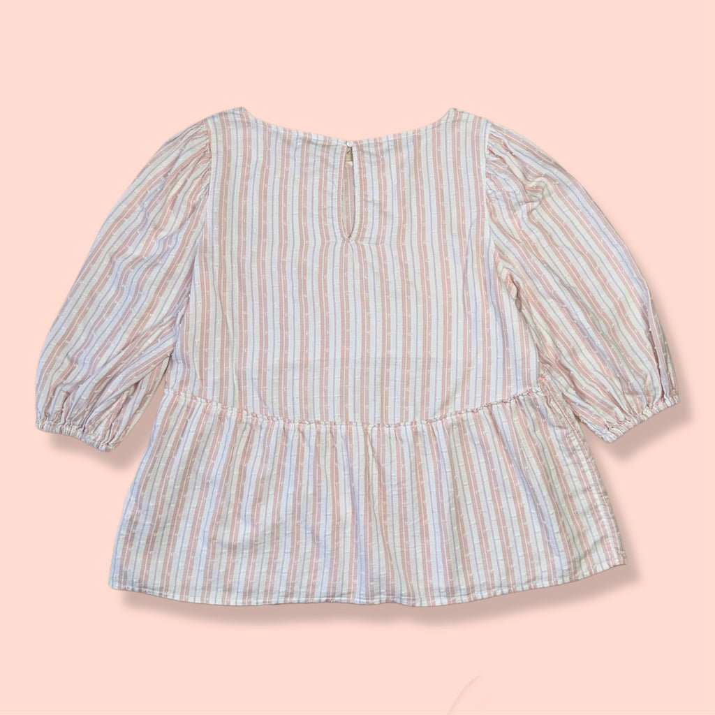 BLUSA DE RAYAS MANGA 3/4 | TIME AND TRU | TALLA M