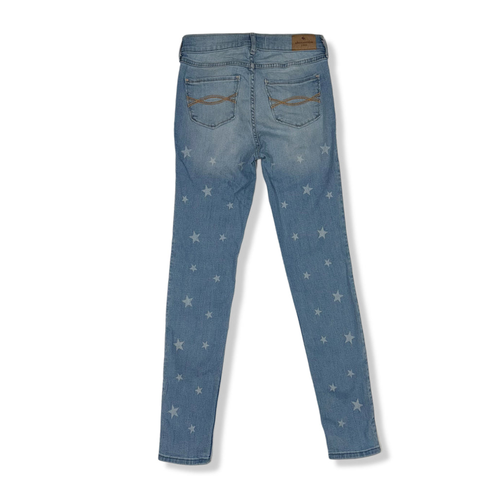 SKINNY JEANS PARA NIÑAS CON ESTAMPADO DE ESTRELLAS | ABERCROMBIE | TALLA 11/12