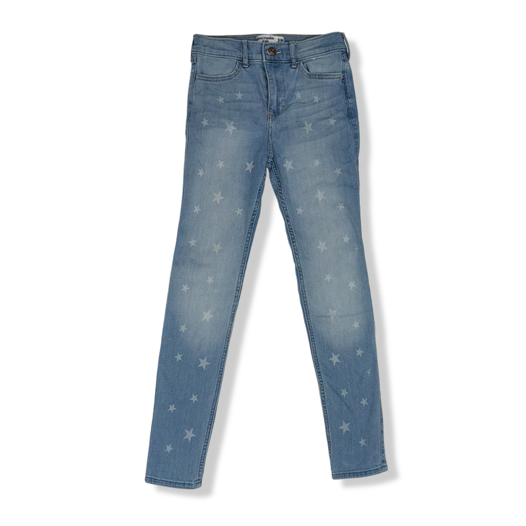 SKINNY JEANS PARA NIÑAS CON ESTAMPADO DE ESTRELLAS | ABERCROMBIE | TALLA 11/12