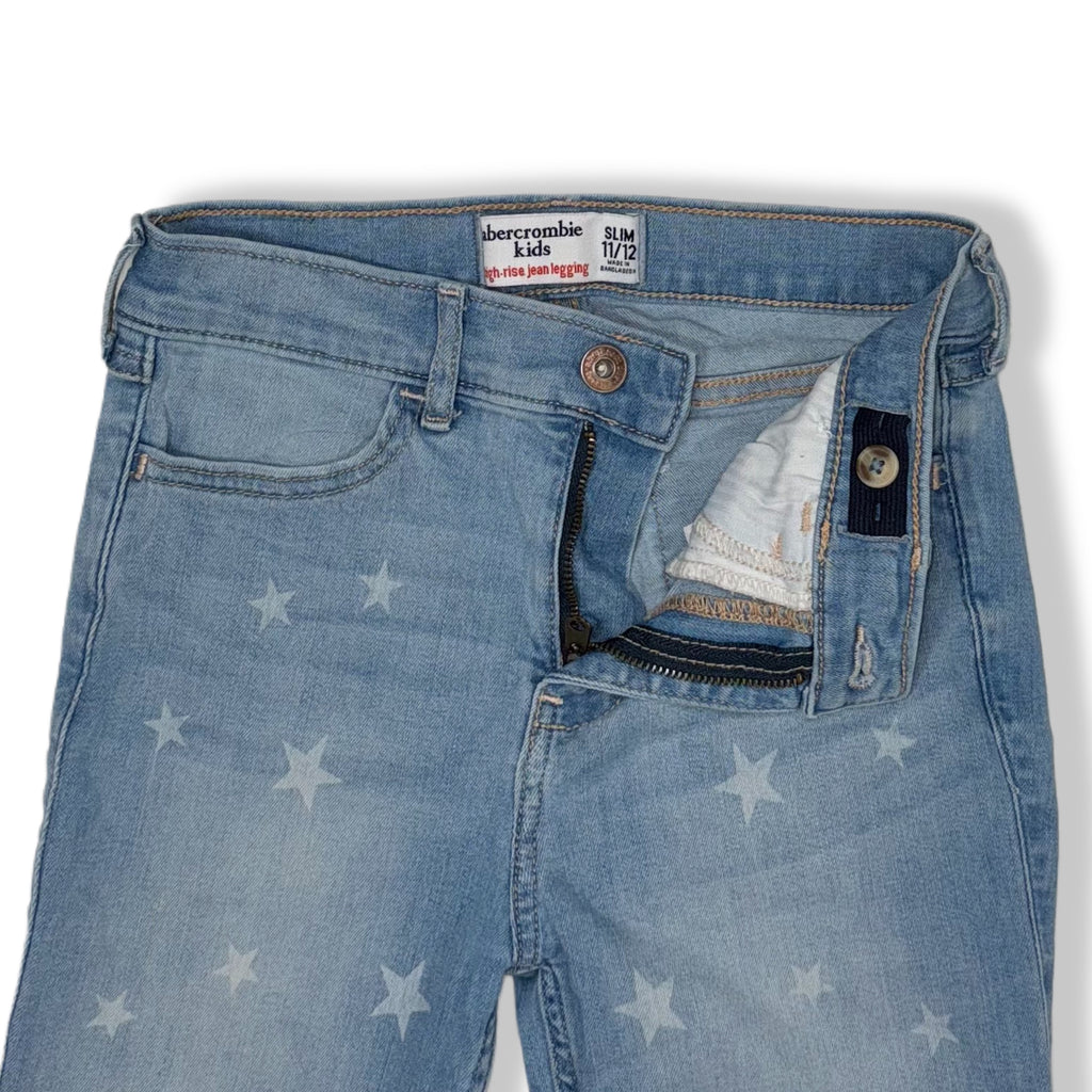 SKINNY JEANS PARA NIÑAS CON ESTAMPADO DE ESTRELLAS | ABERCROMBIE | TALLA 11/12