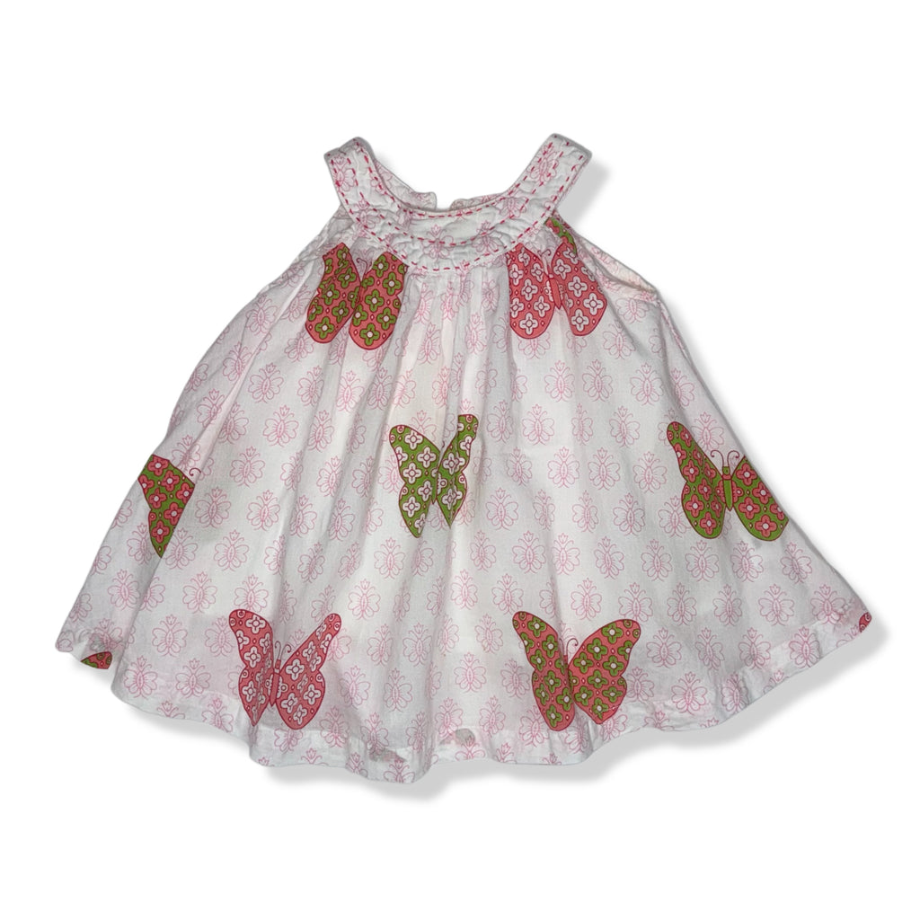 VESTIDO CON MARIPOSAS PARA BEBÉ | ALMIRAH NYC | TALLA 9-12 MESES