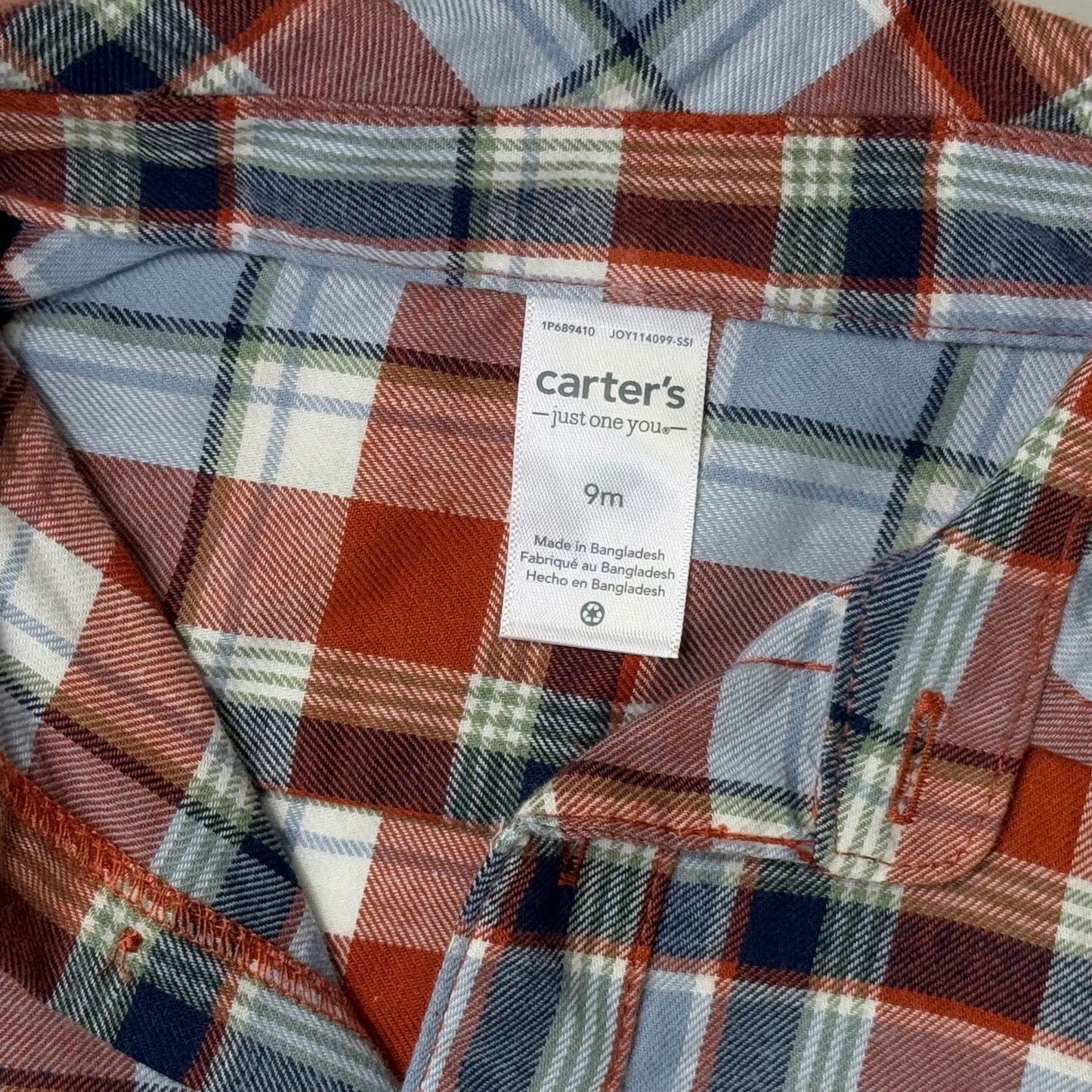 CONJUNTO DE CAMISA Y PANTALÓN PARA BEBÉS | CARTER’S | TALLA 9M