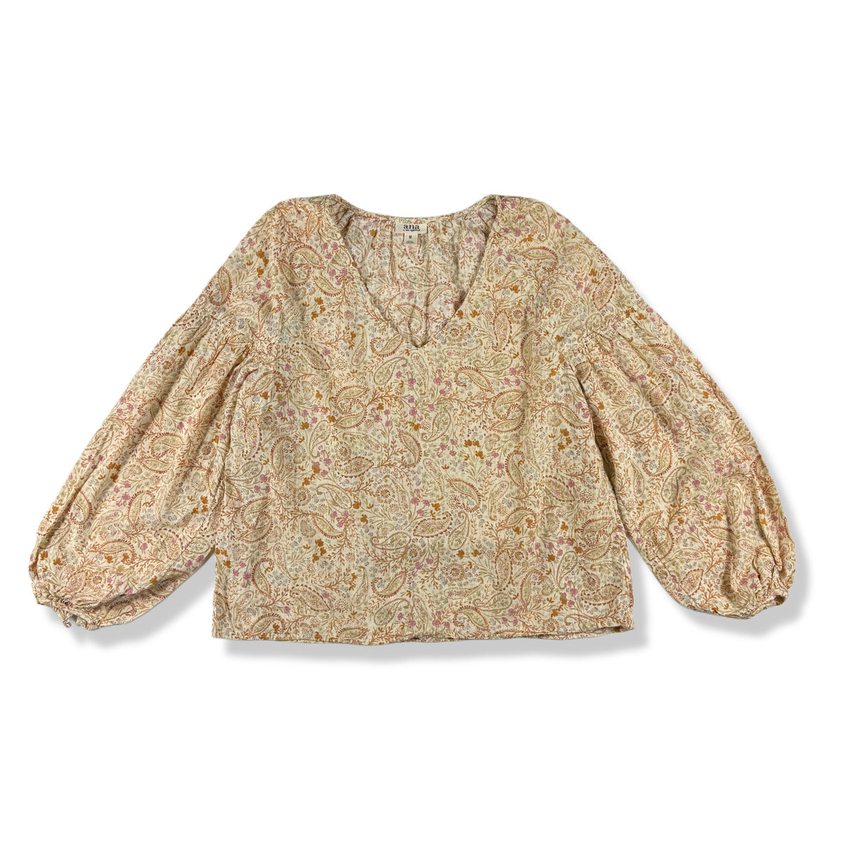 BLUSA ESTAMPADA CON CUELLO EN V PARA MUJER | A.N.A. | TALLA M
