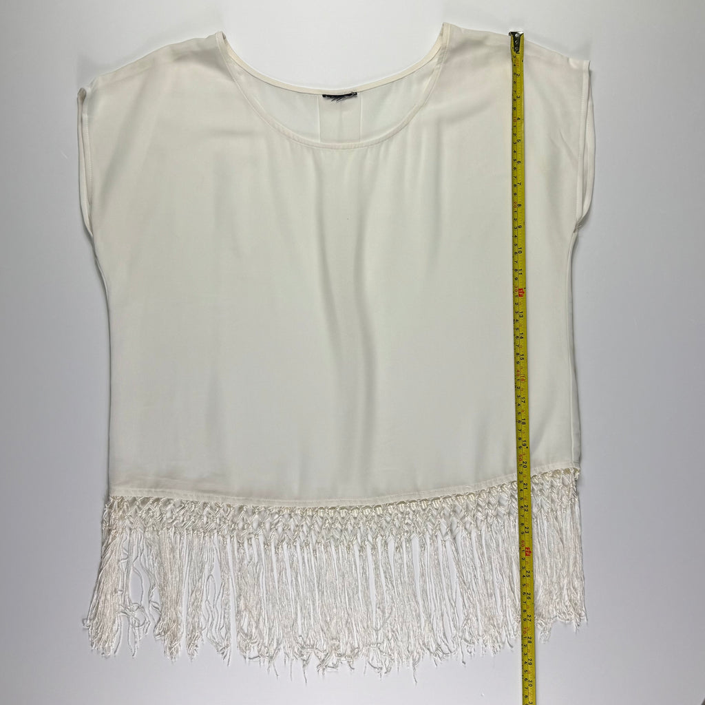 TOP BLANCO CON FLECOS | TALLA M/ L
