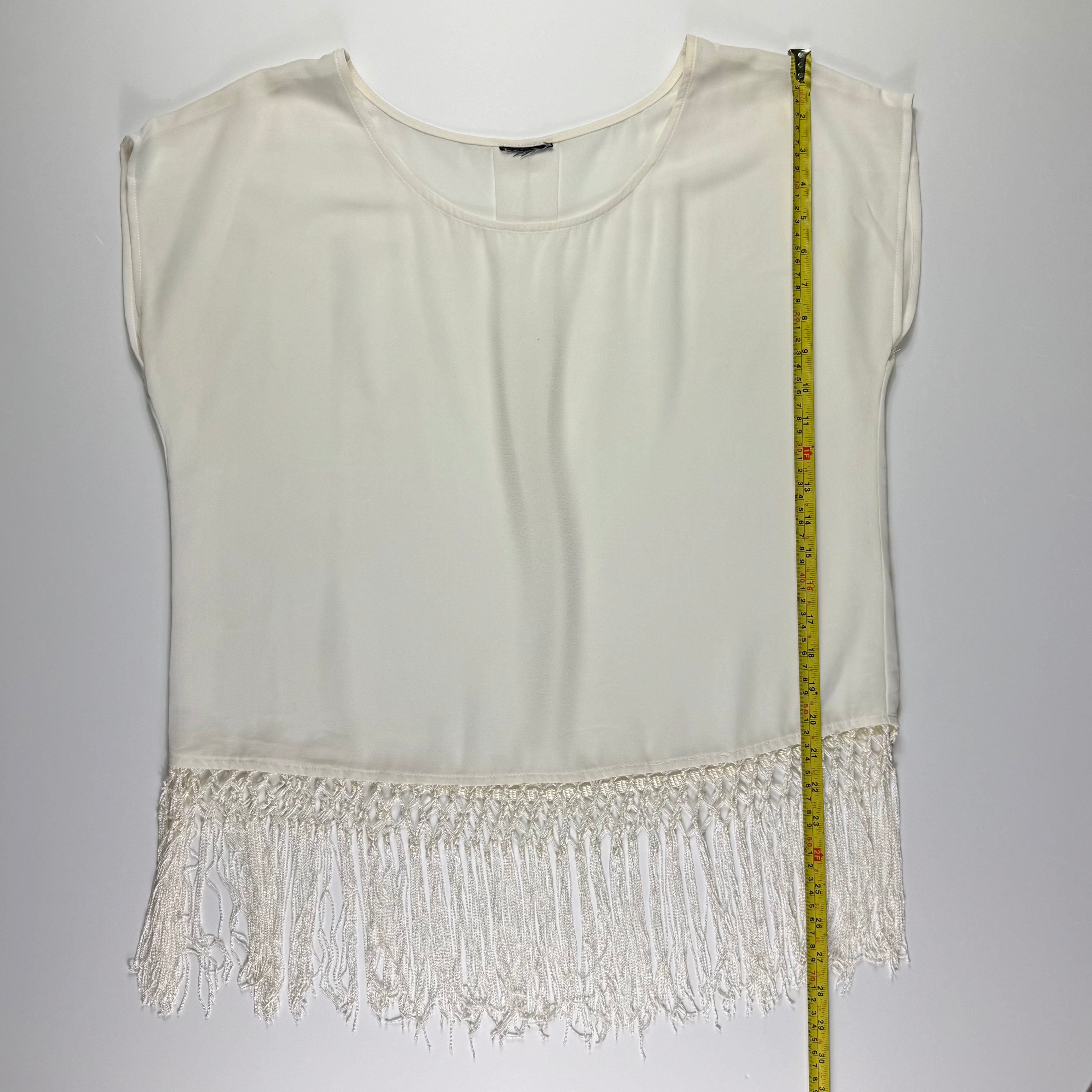 TOP BLANCO CON FLECOS | TALLA M/ L