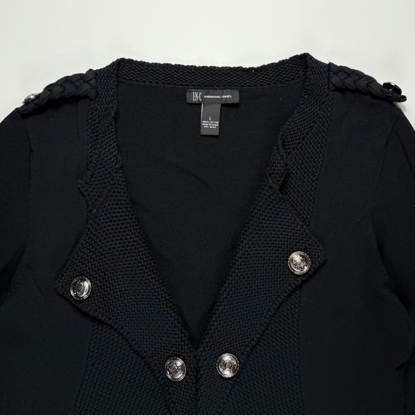 CARDIGAN NEGRO PARA MUJER | I.N.C. | TALLA L