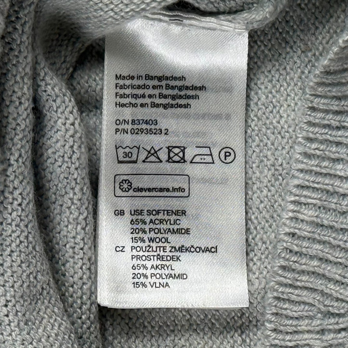 SUÉTER TEJIDO CON ZIPPER TRASERO | H&M | TALLA L