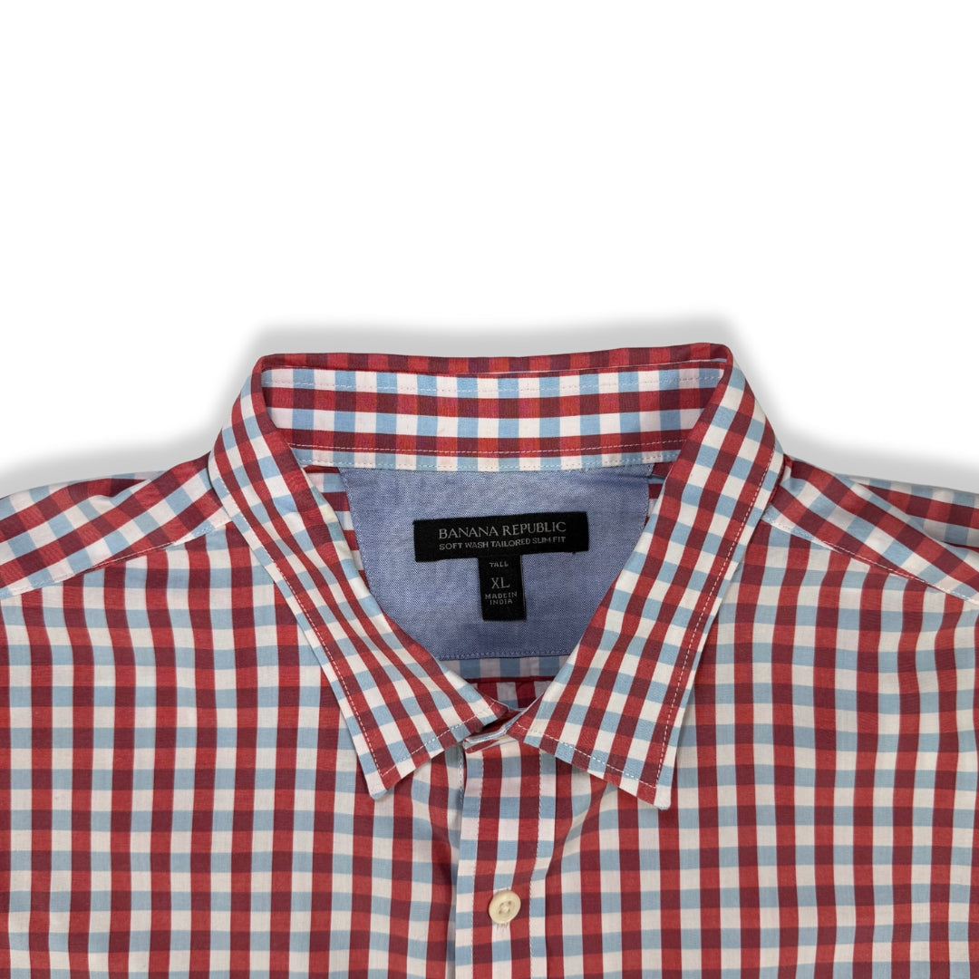 CAMISA DE CUADROS PARA HOMBRE | BANANA REPUBLIC | TALLA XL TALL