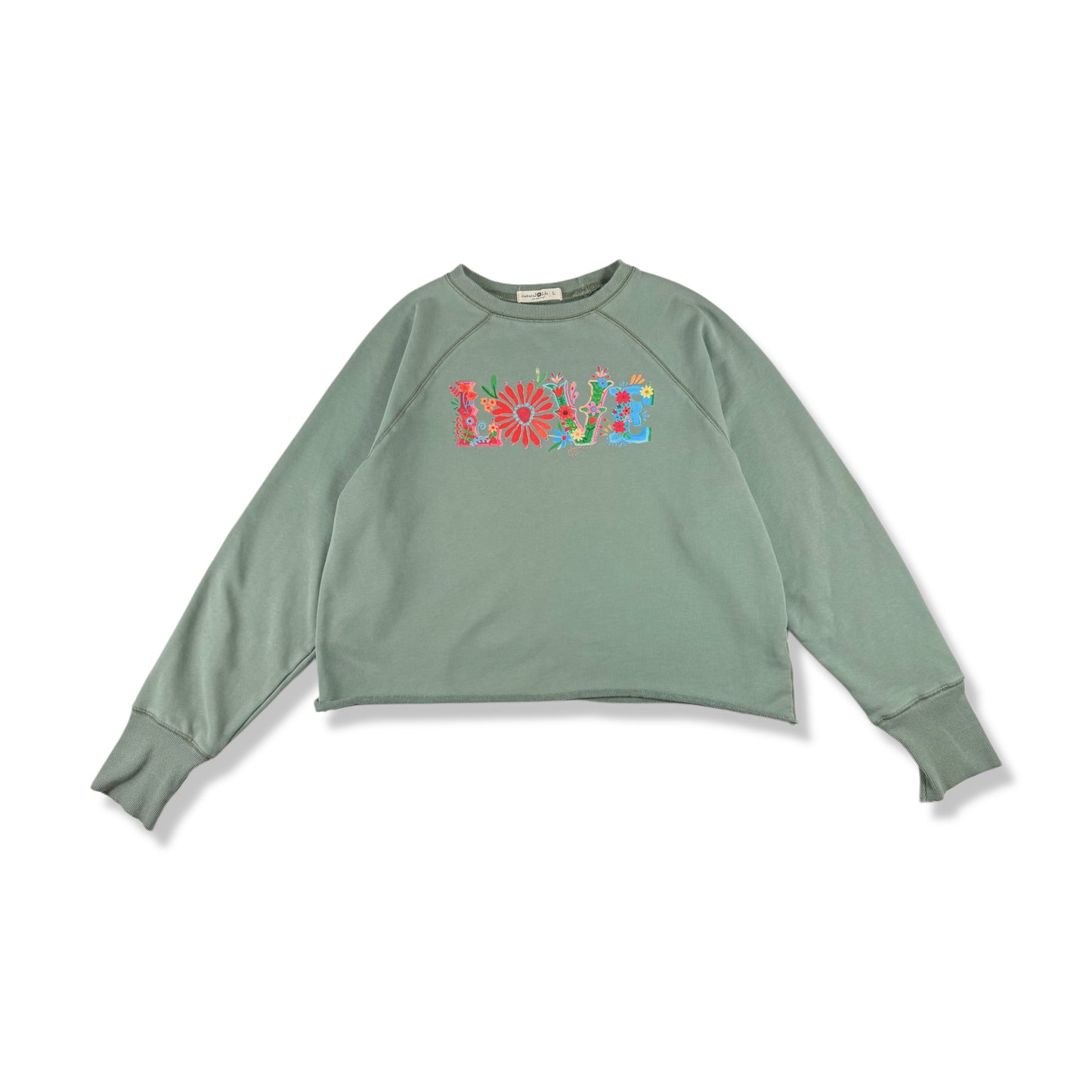 SUDADERA VERDE “LOVE” | NATURAL LIFE | TALLA L