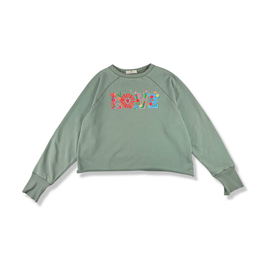 SUDADERA VERDE “LOVE” | NATURAL LIFE | TALLA L