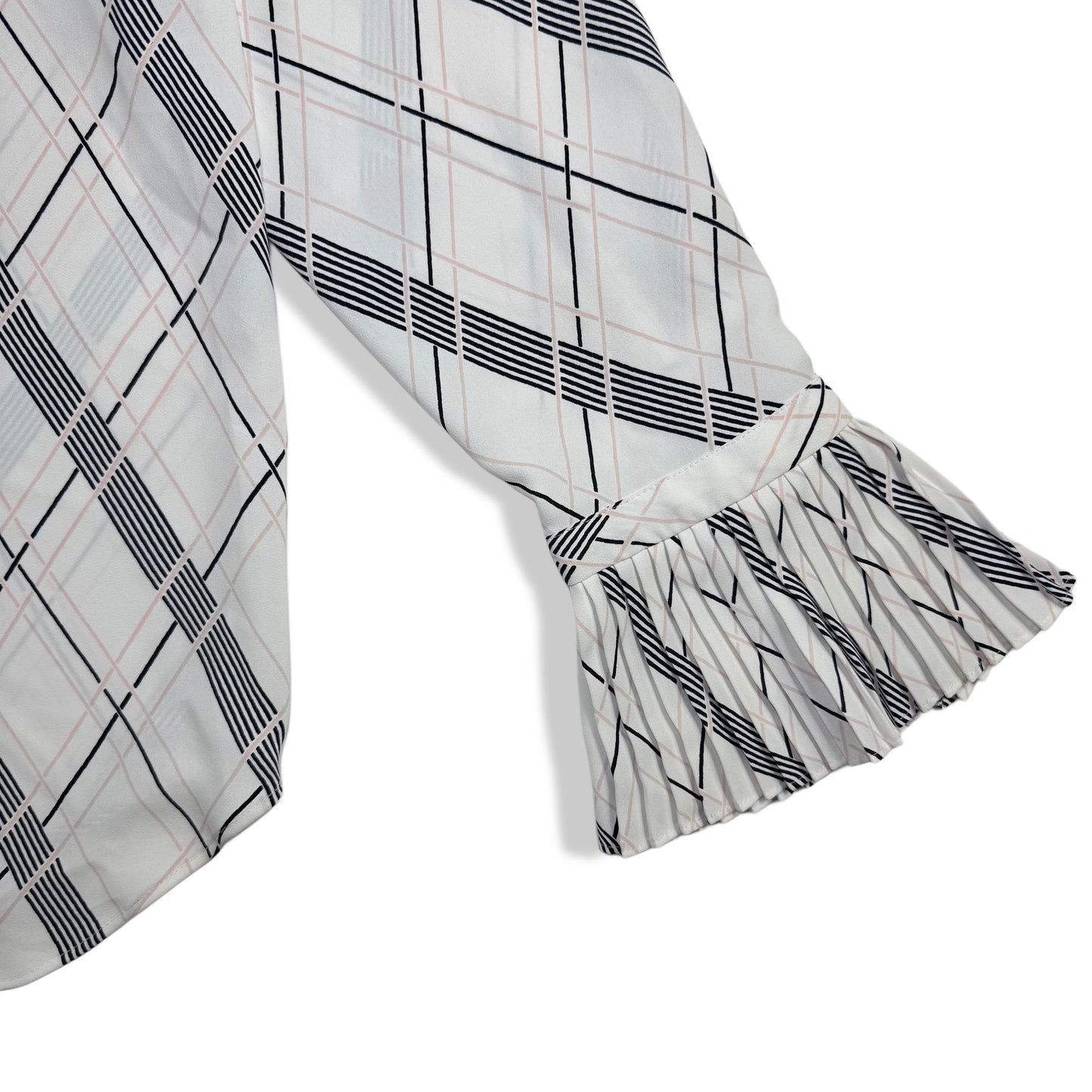 BLUSA DE CUADROS CON MANGAS PLISADAS | ANN TAYLOR | M