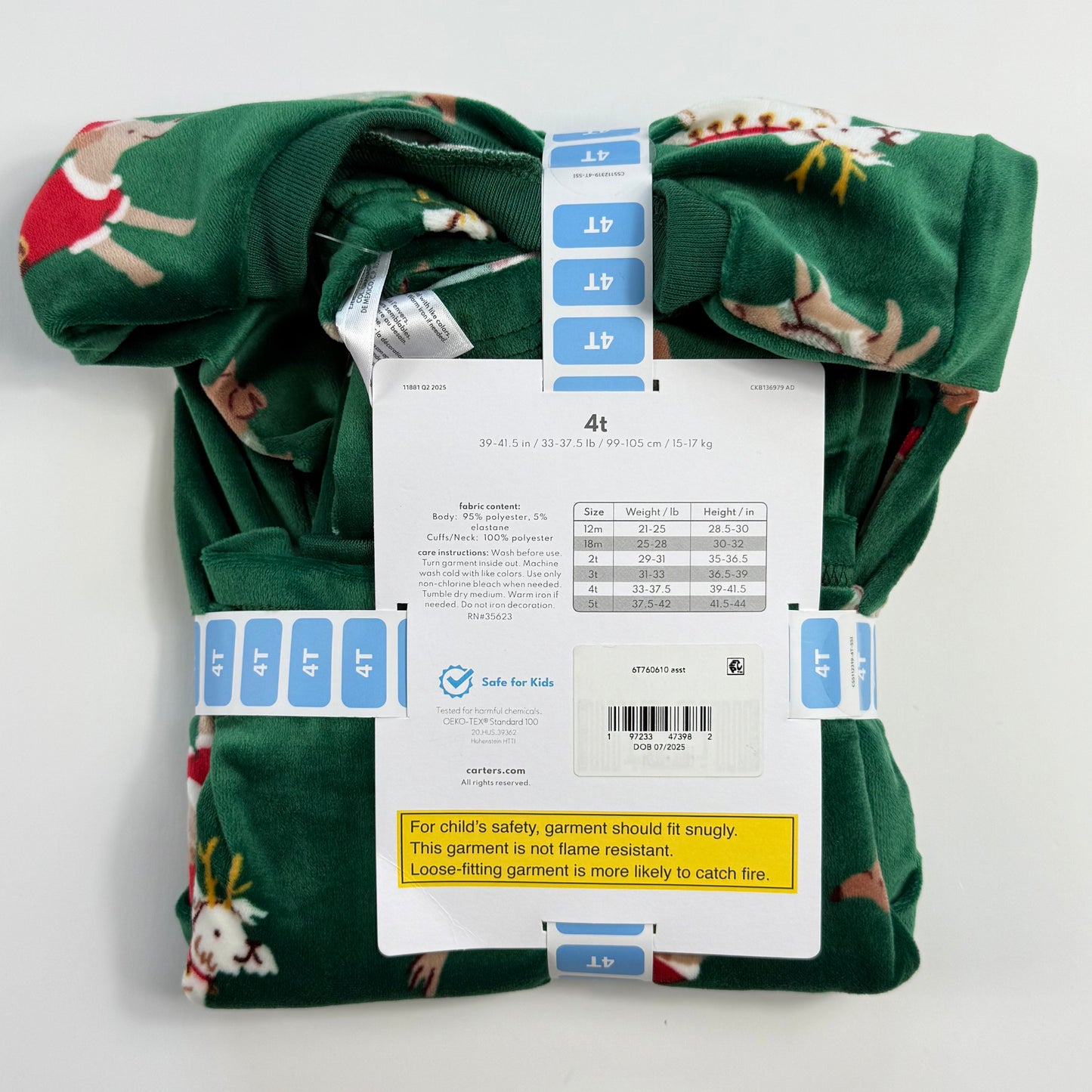 PIJAMA NAVIDEÑA PARA NIÑOS | CARTER’S | 4T