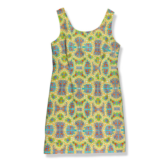 VESTIDO ESTAMPADO SIN MANGAS | KAELI SMITH | TALLA 10