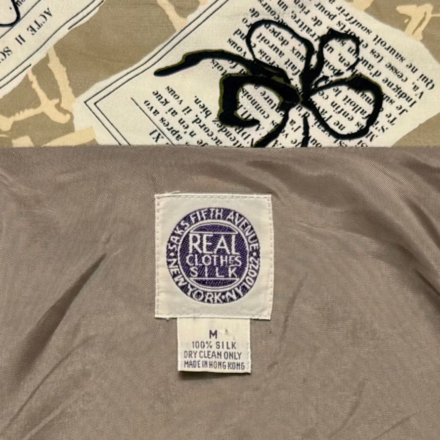 CHAQUETA 90s VINTAGE EN SEDA | SAKS FIFTH AVENUE | TALLA M