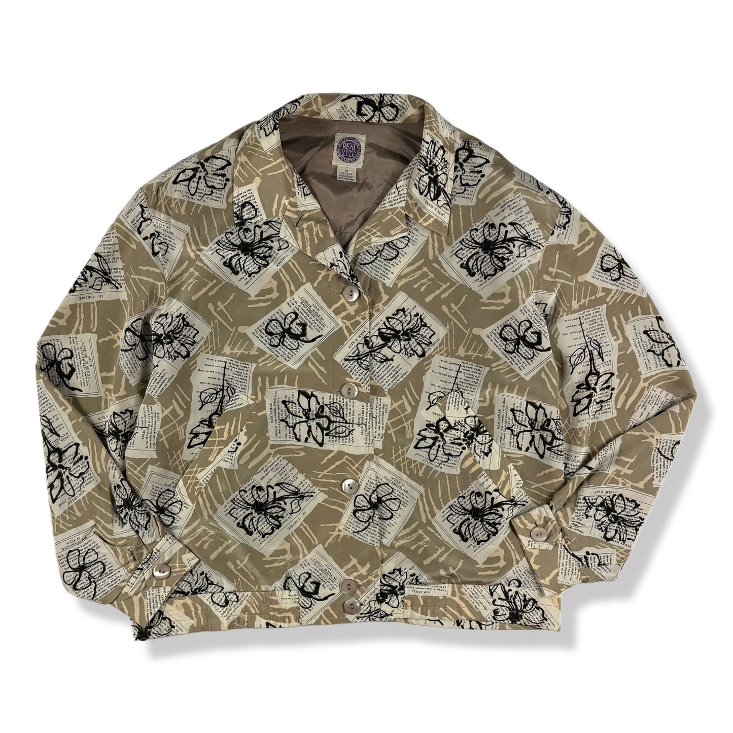 CHAQUETA 90s VINTAGE EN SEDA | SAKS FIFTH AVENUE | TALLA M