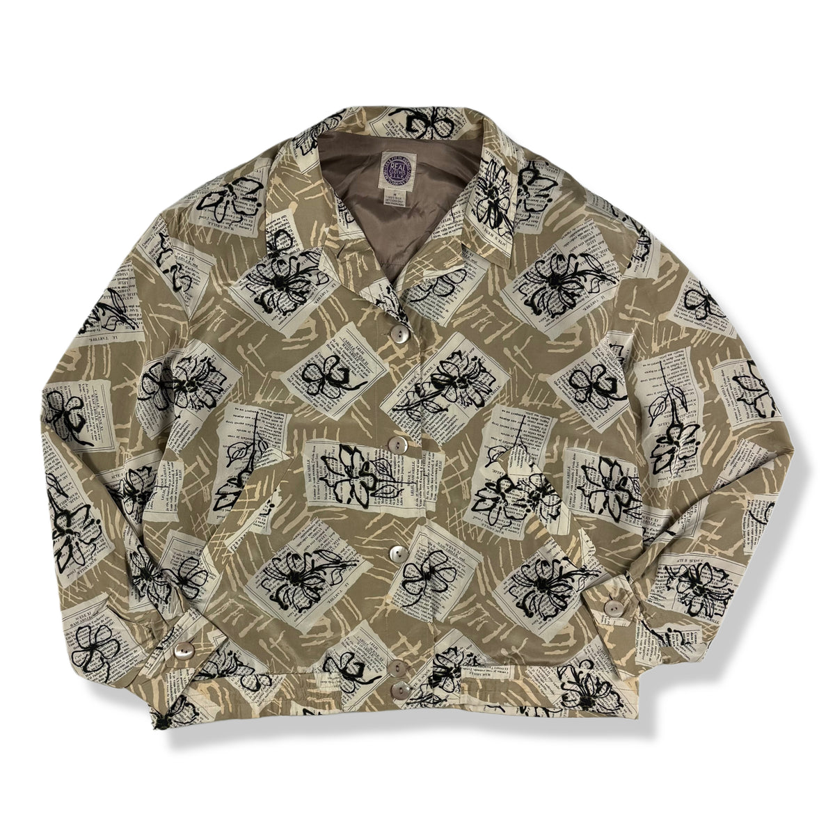 CHAQUETA 90s VINTAGE EN SEDA | SAKS FIFTH AVENUE | TALLA M