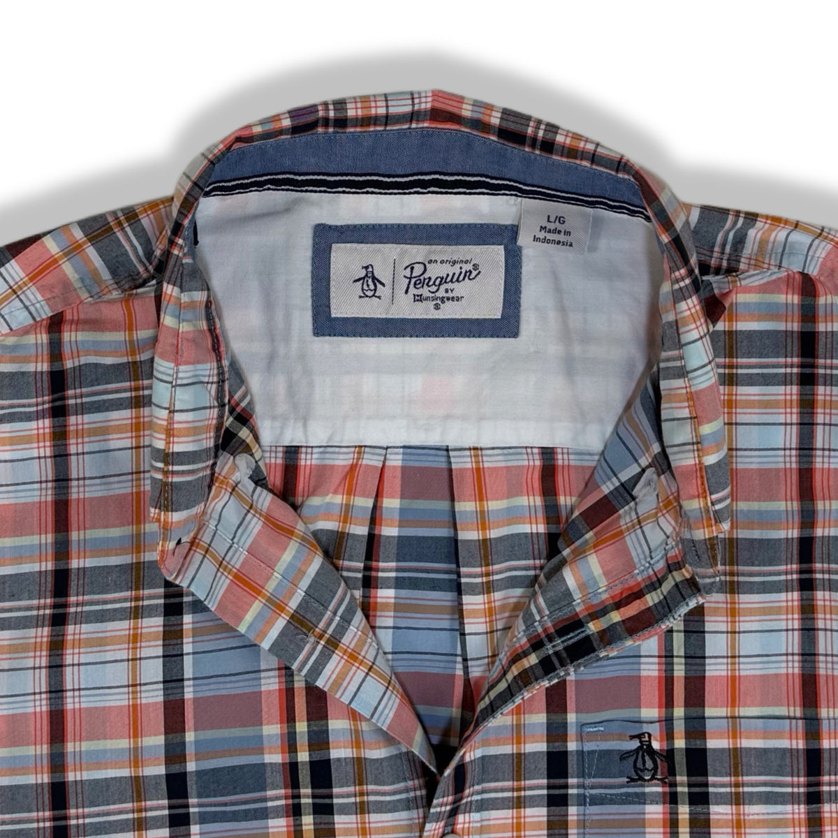 Camisa de cuadros de mangas largas para hombre Original Penguin talla L, foto 3