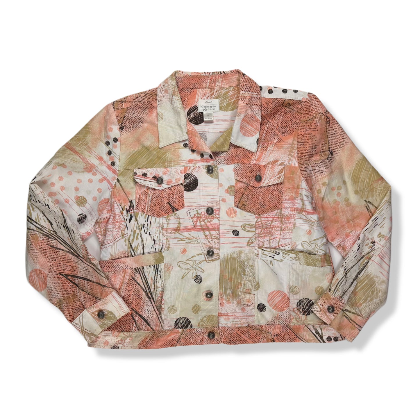 CHAQUETA ESTAMPADA | CHRISTOPHER & BANKS | TALLA XL
