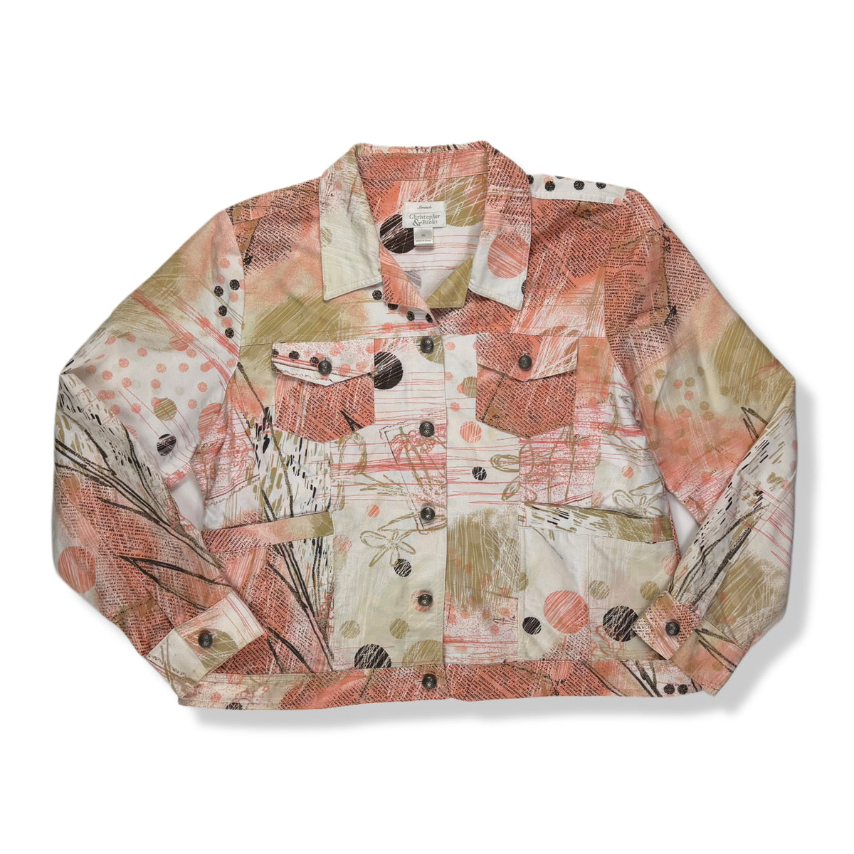 CHAQUETA ESTAMPADA | CHRISTOPHER & BANKS | TALLA XL