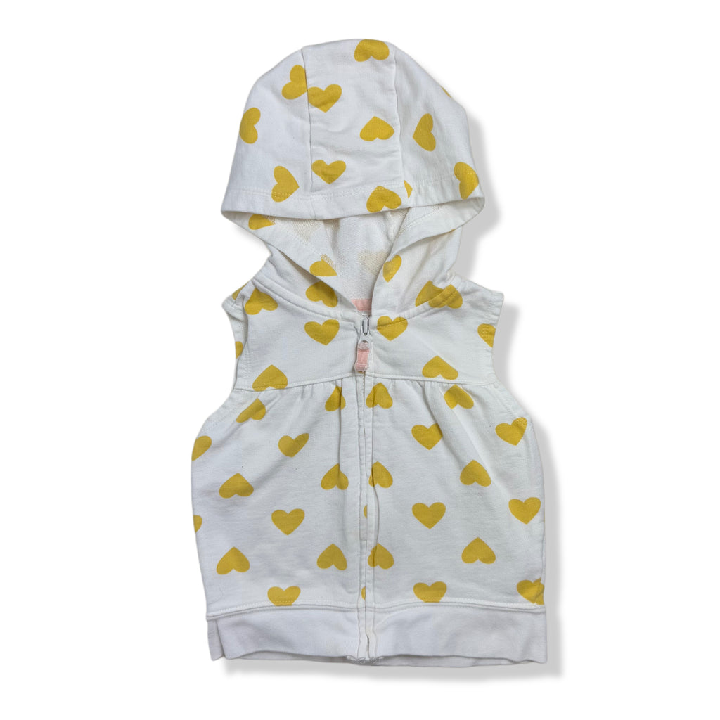 CHALECO CON CAPUCHA DE CORAZONES | CARTER'S | 12M