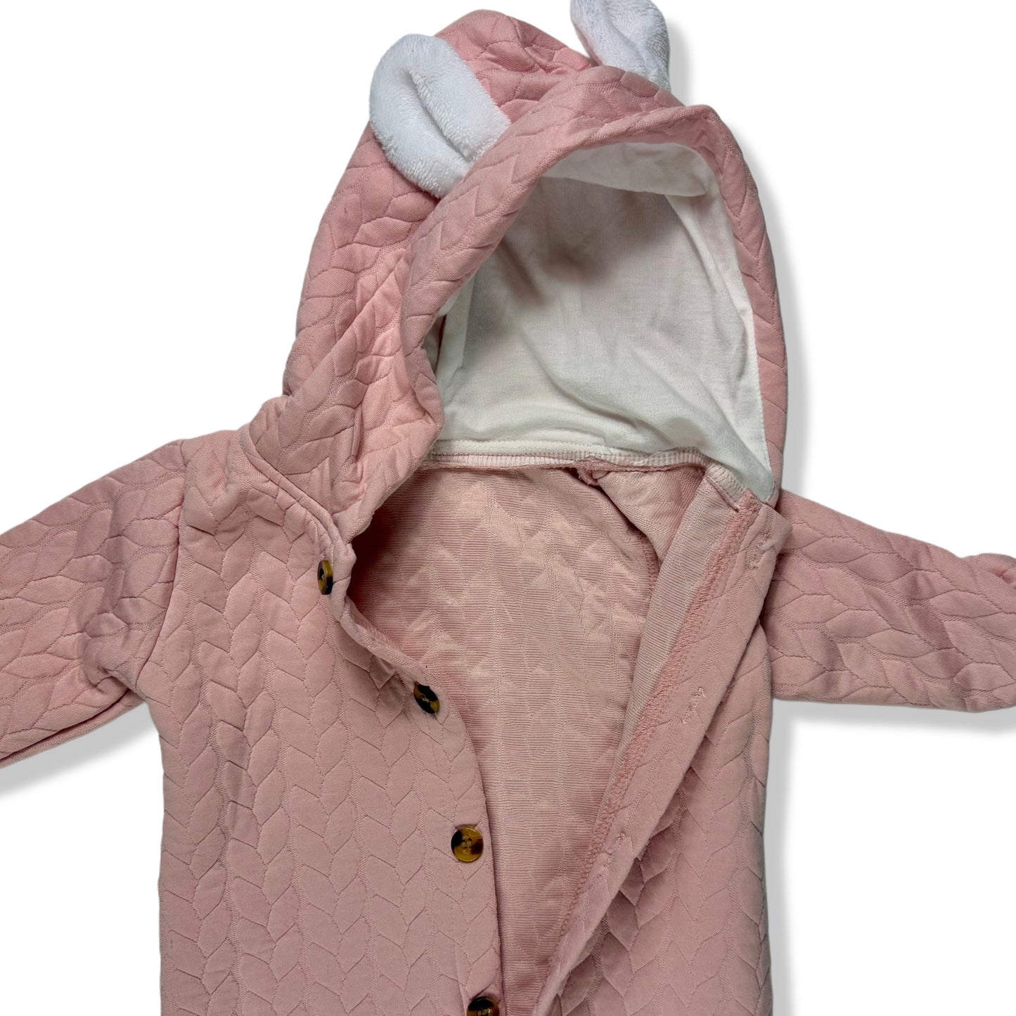 MONO ROSADO ACOLCHADO CON OREJITAS | 6-9M