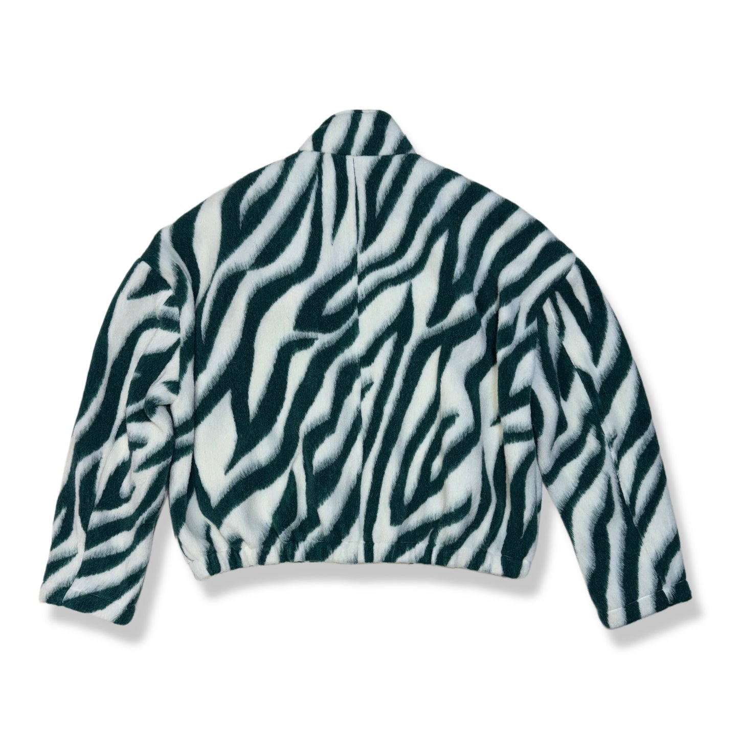 CHAQUETA FAUX FUR CON ESTAMPADO DE CEBRA VERDE | FASHION NOVA | 1X