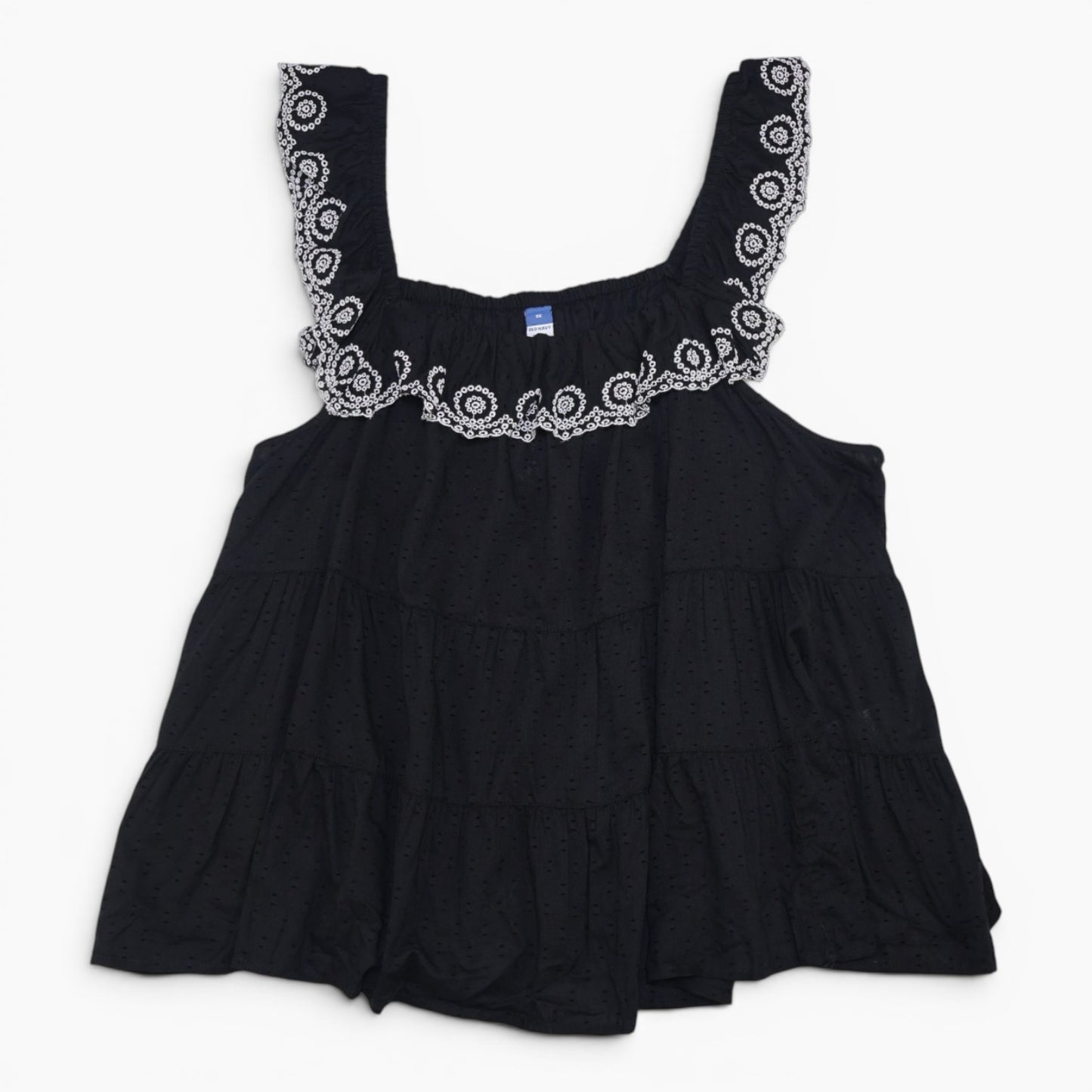 NUEVA CON ETIQUETA | BLUSA NEGRA CON BORDADO | OLD NAVY | TALLA 3X