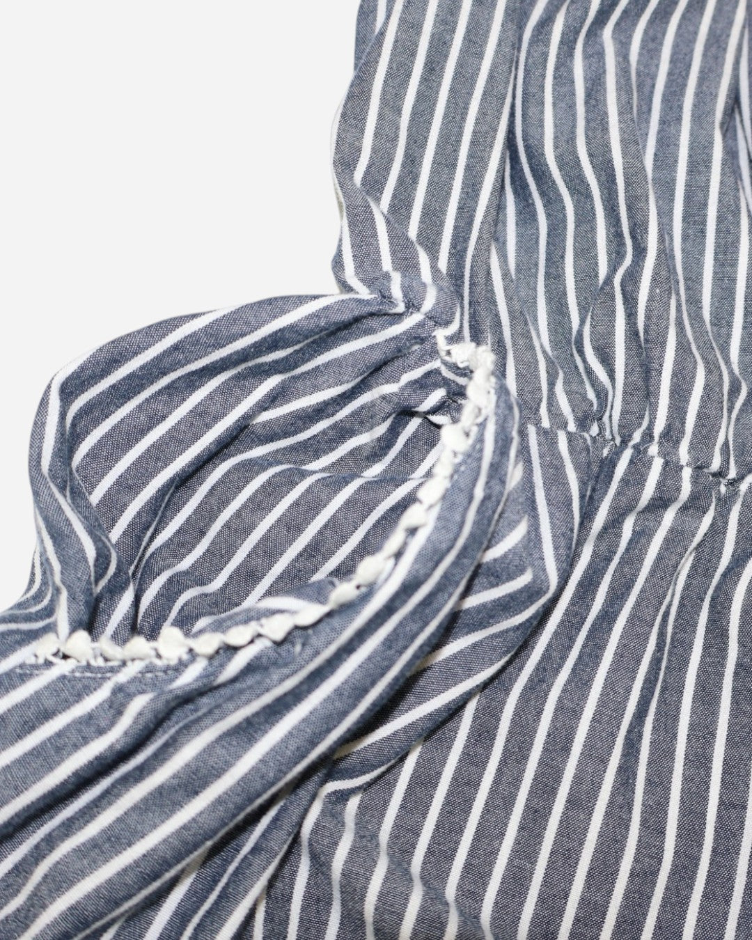 Romper de rayas azul y blanco con hombros descubiertos para mujer, marca Oasis, talla S, ropa de segunda mano en República Dominicana