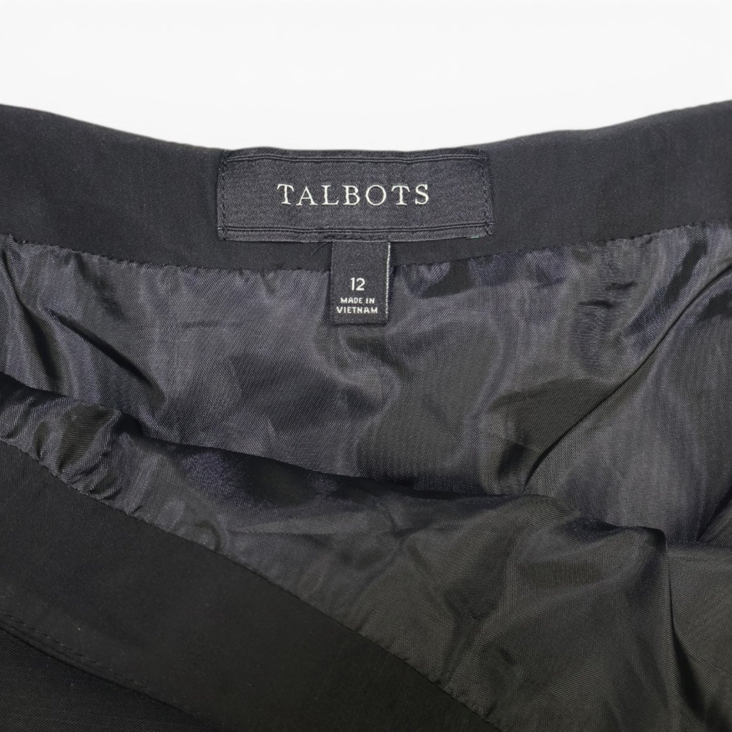 FALDA NEGRA PLISADA | TALBOTS | TALLA 12 (L)