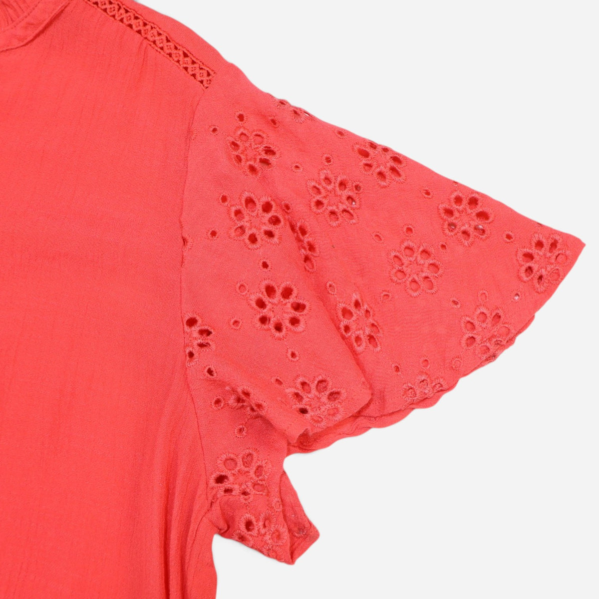BLUSA CORAL CON MANGAS BORDADAS PARA MUJER | TINT & SHADOW | TALLA XL