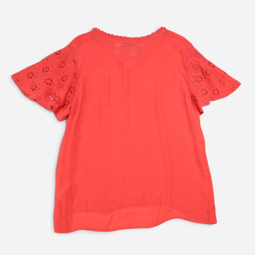 BLUSA CORAL CON MANGAS BORDADAS PARA MUJER | TINT & SHADOW | TALLA XL