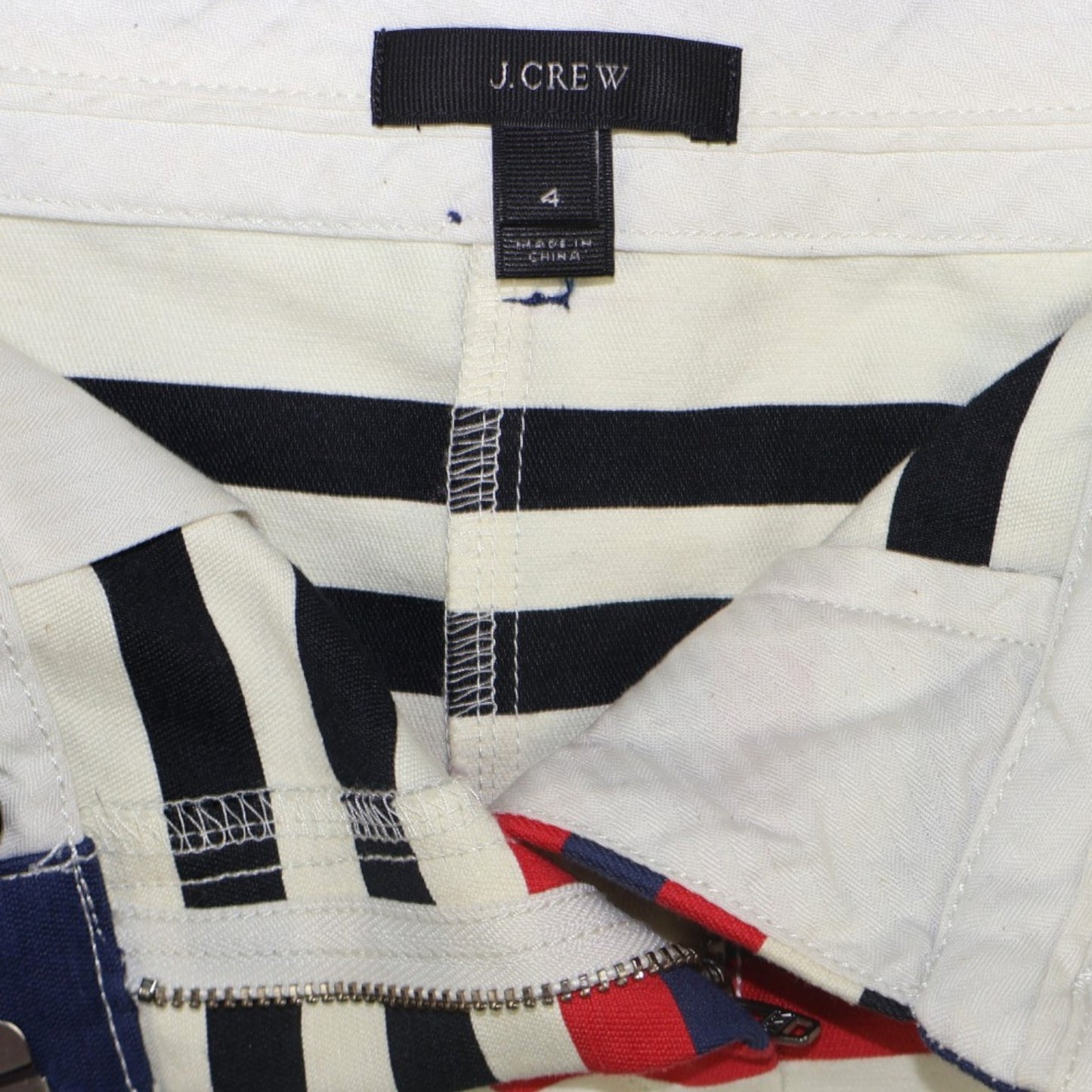 FALDA CORTA CON RAYAS MULTICOLOR | J.CREW | TALL 4 (S)