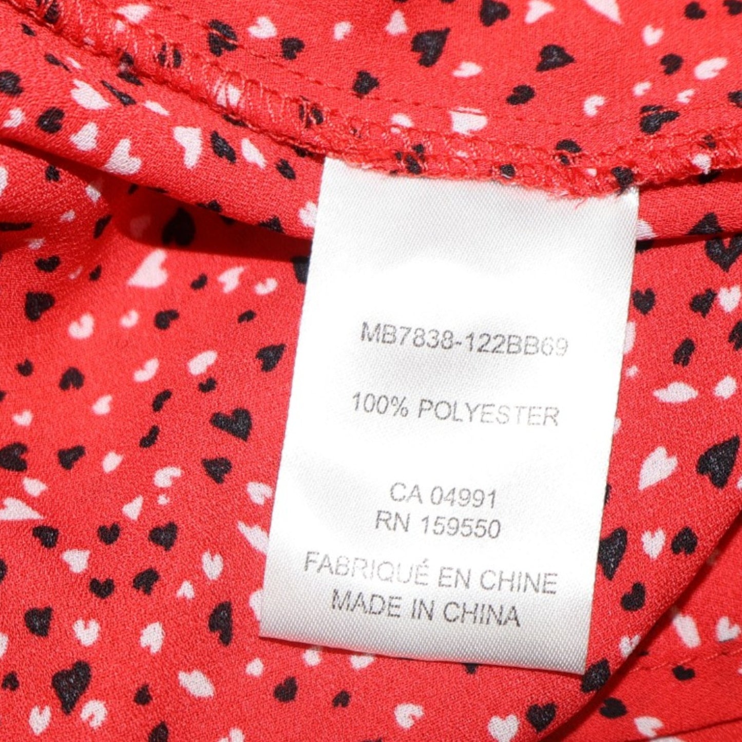 BLUSA SIN MANGAS CON ESTAMPADO DE CORAZONES | CAROLINA BELLE | TALLA XL