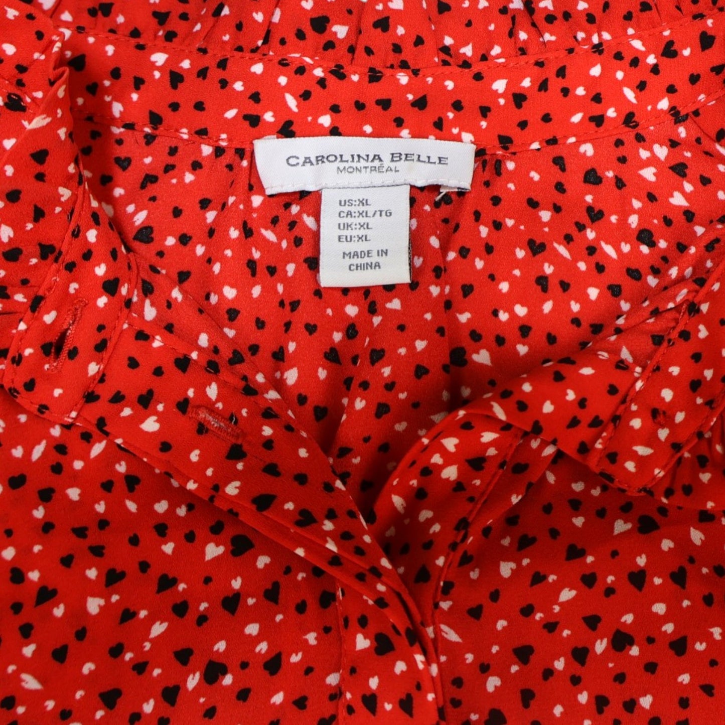 BLUSA SIN MANGAS CON ESTAMPADO DE CORAZONES | CAROLINA BELLE | TALLA XL