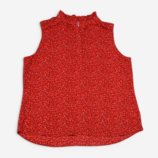 BLUSA SIN MANGAS CON ESTAMPADO DE CORAZONES | CAROLINA BELLE | TALLA XL
