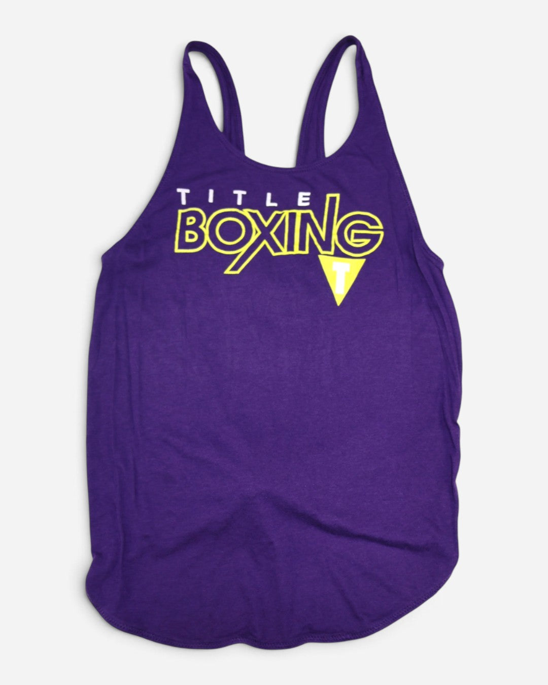 Top deportivo morado Under Armour con estampado Title Boxing para mujer, talla S, ropa de segunda mano en República Dominicana