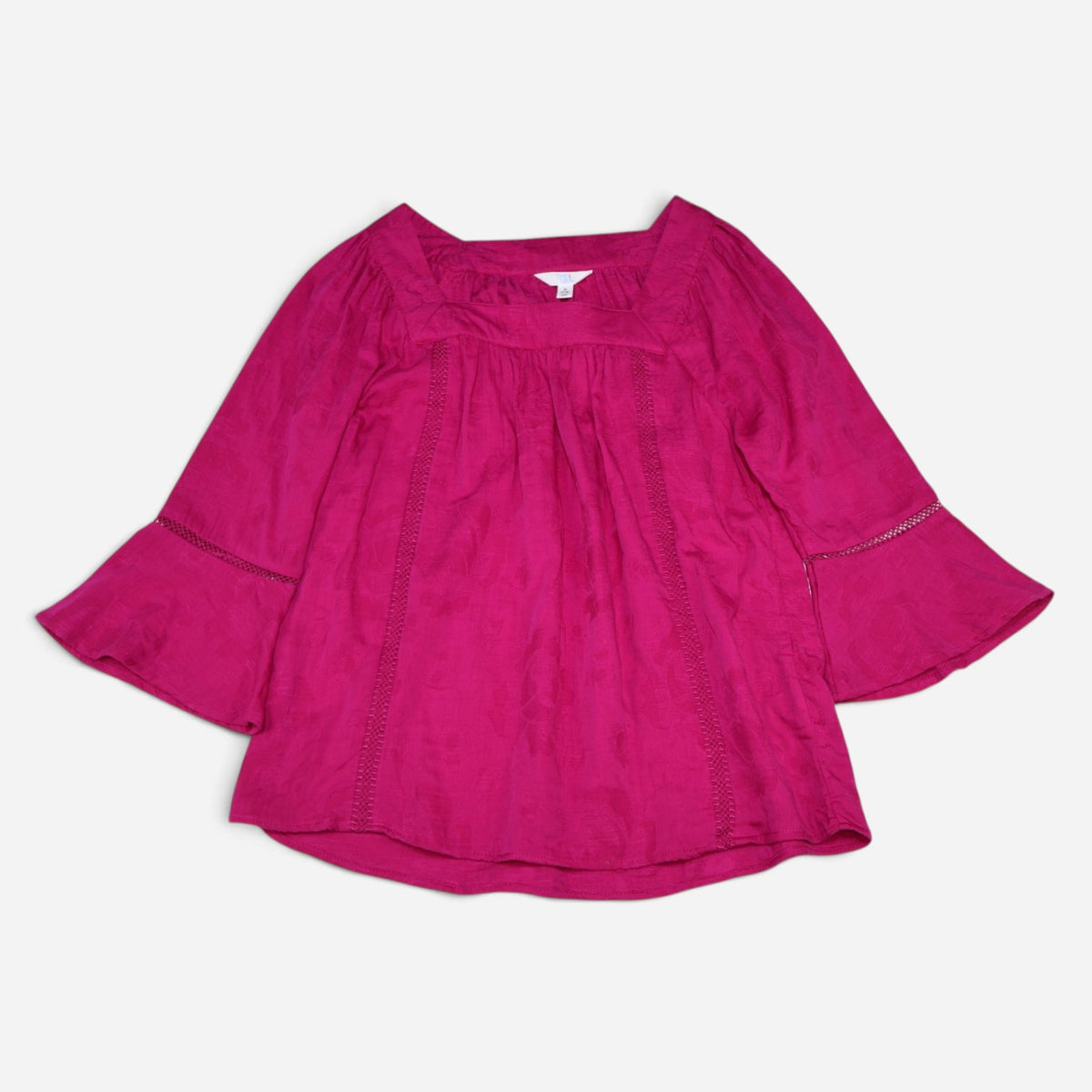 BLUSA FUCSIA CON MANGAS 3/4 PARA MUJER | TIME AND TRU | TALLA S