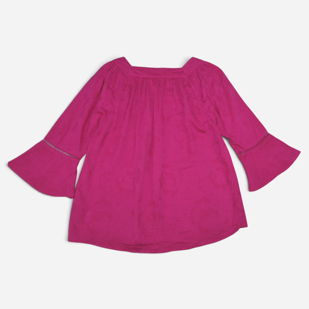 BLUSA FUCSIA CON MANGAS 3/4 PARA MUJER | TIME AND TRU | TALLA S