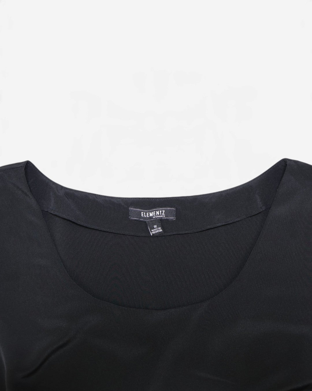 Blusa negra sin mangas para mujer Elementz talla 1X, foto 3