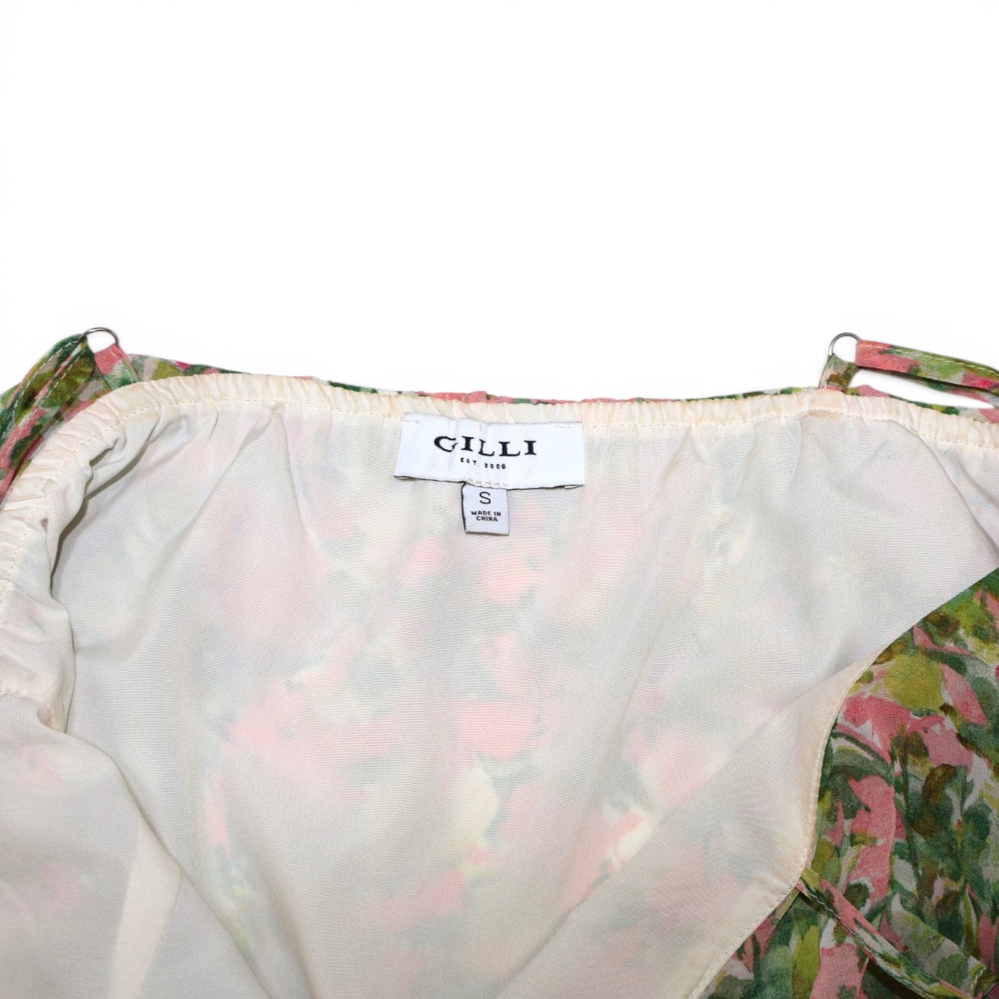 TOP DE TIRANTES AJUSTABLES CON ESTAMPADO FLORAL | GILLI | TALLA S