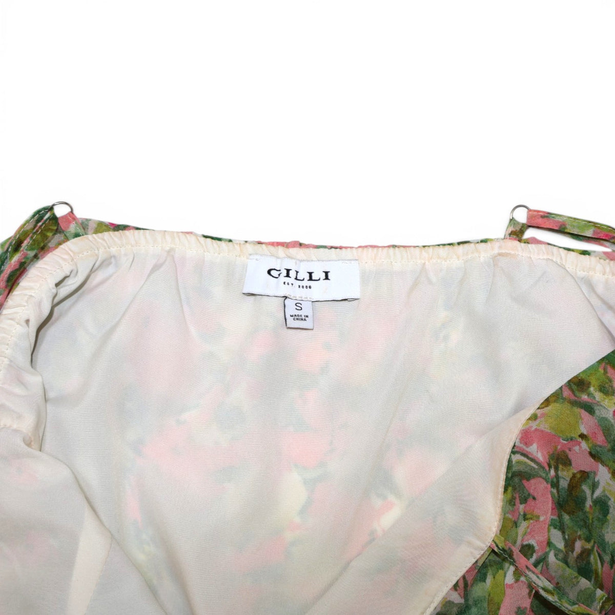 TOP DE TIRANTES AJUSTABLES CON ESTAMPADO FLORAL | GILLI | TALLA S