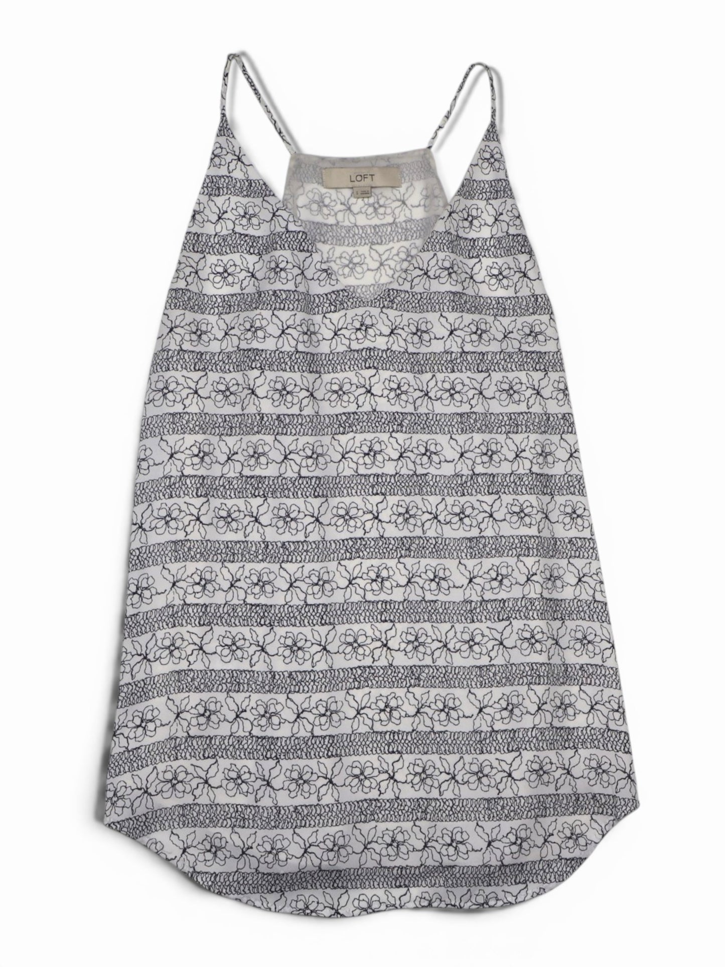 TOP DE TIRANTES CREMA CON ESTAMPADO FLORAL | LOFT | TALLA S