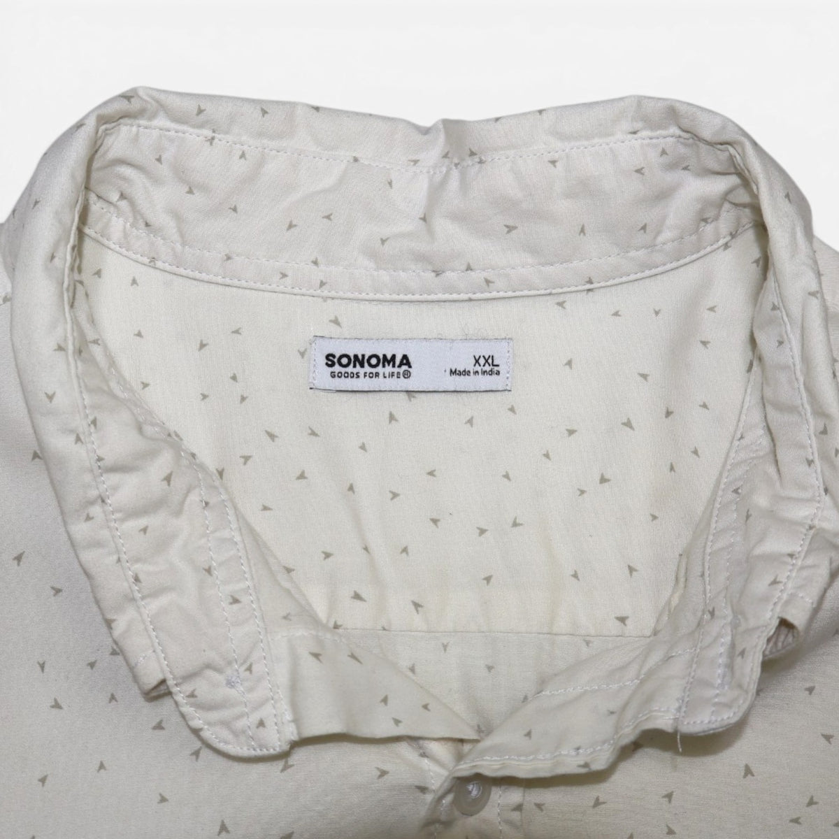 CAMISA CREMA MANGA CORTA PARA HOMBRE | SONOMA | TALLA XXL