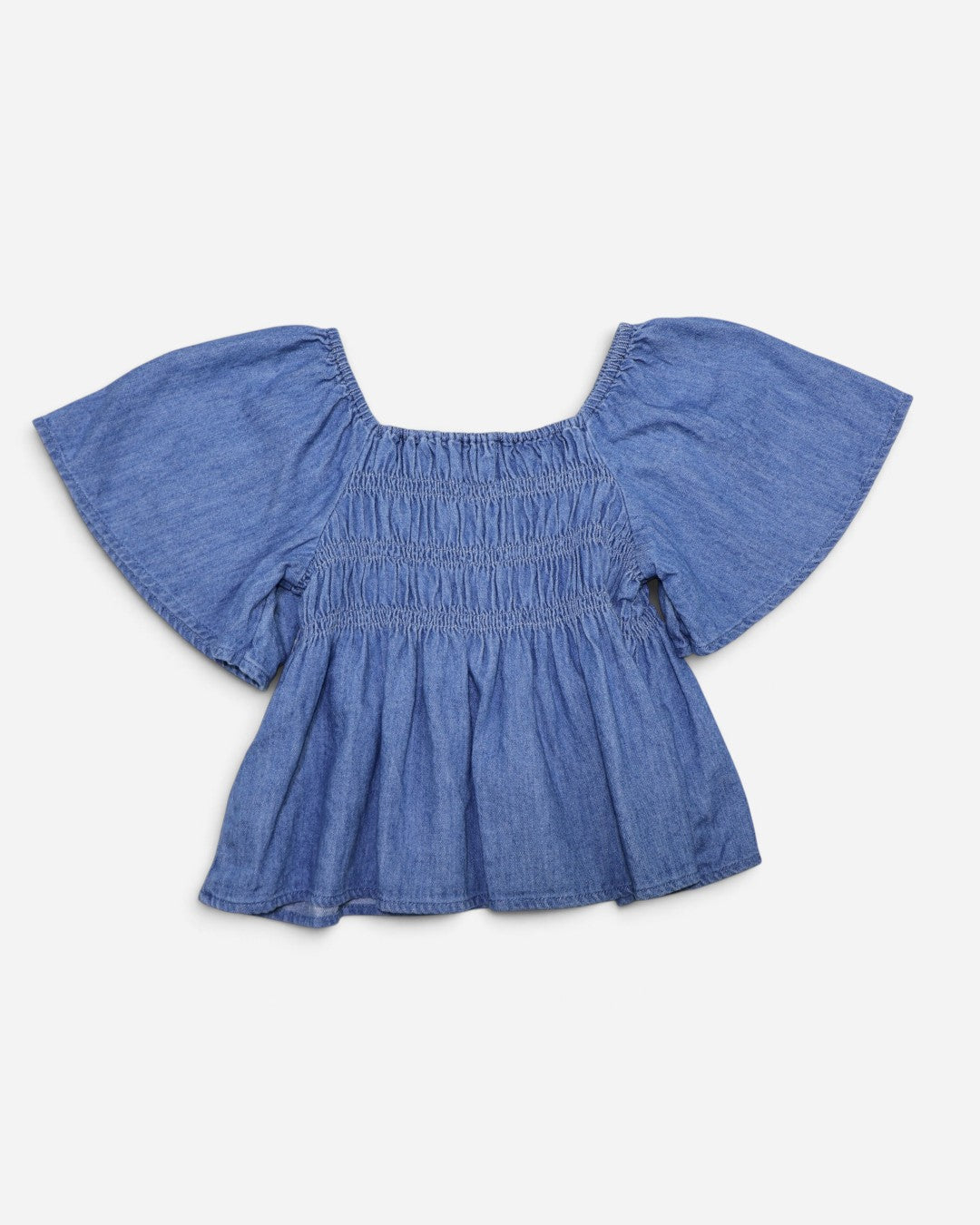 Blusa de jean azul con mangas acampanadas para niña, marca Old Navy, talla M (8), ropa de segunda mano en República Dominicana