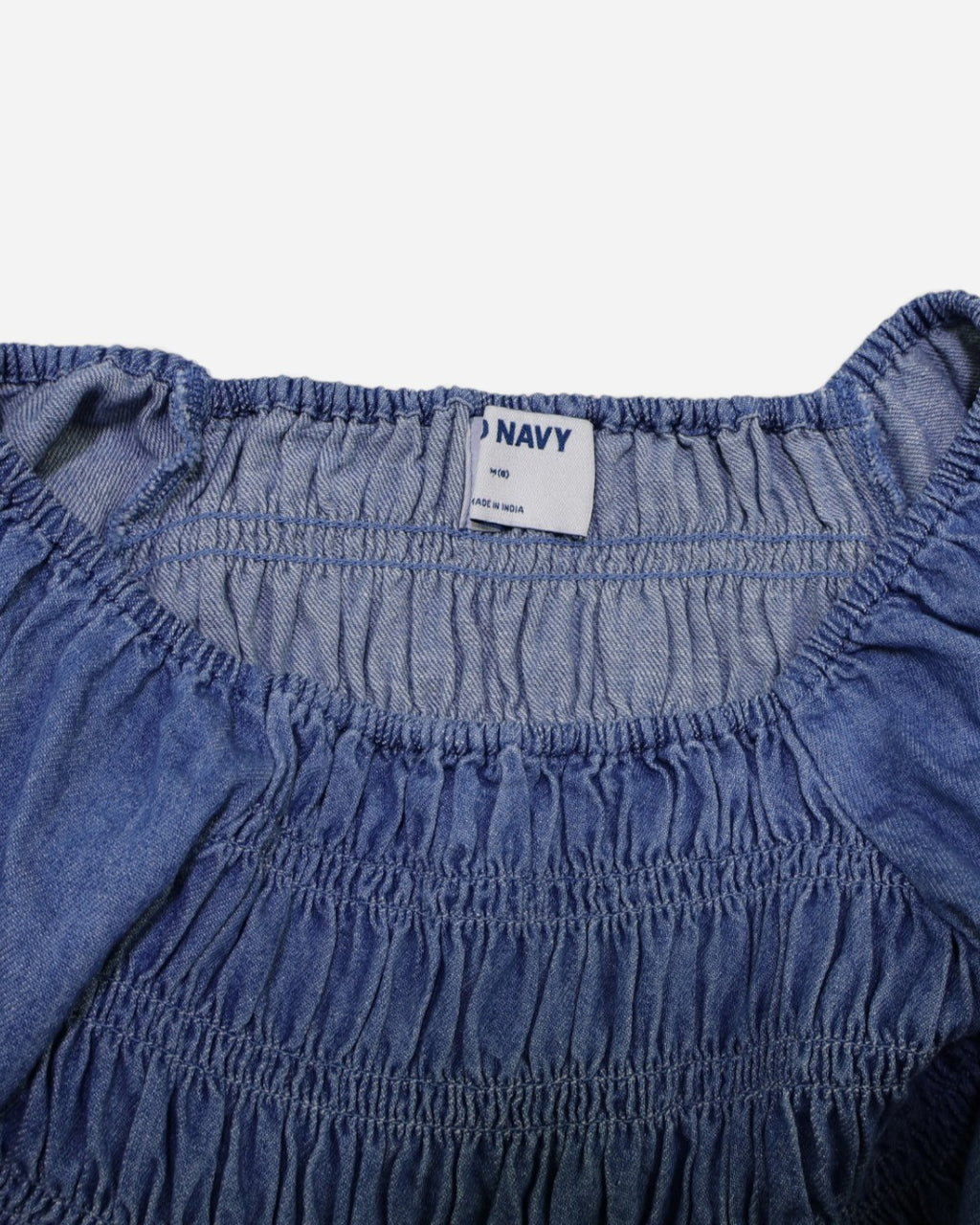 Blusa de jean azul con mangas acampanadas para niña, marca Old Navy, talla M (8), ropa de segunda mano en República Dominicana
