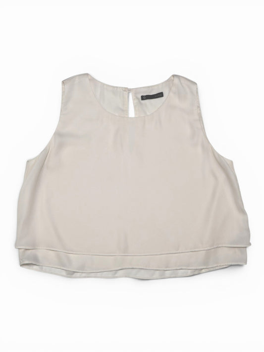 BLUSA CORTA CREMA SIN MANGAS | KRISA | TALLA M