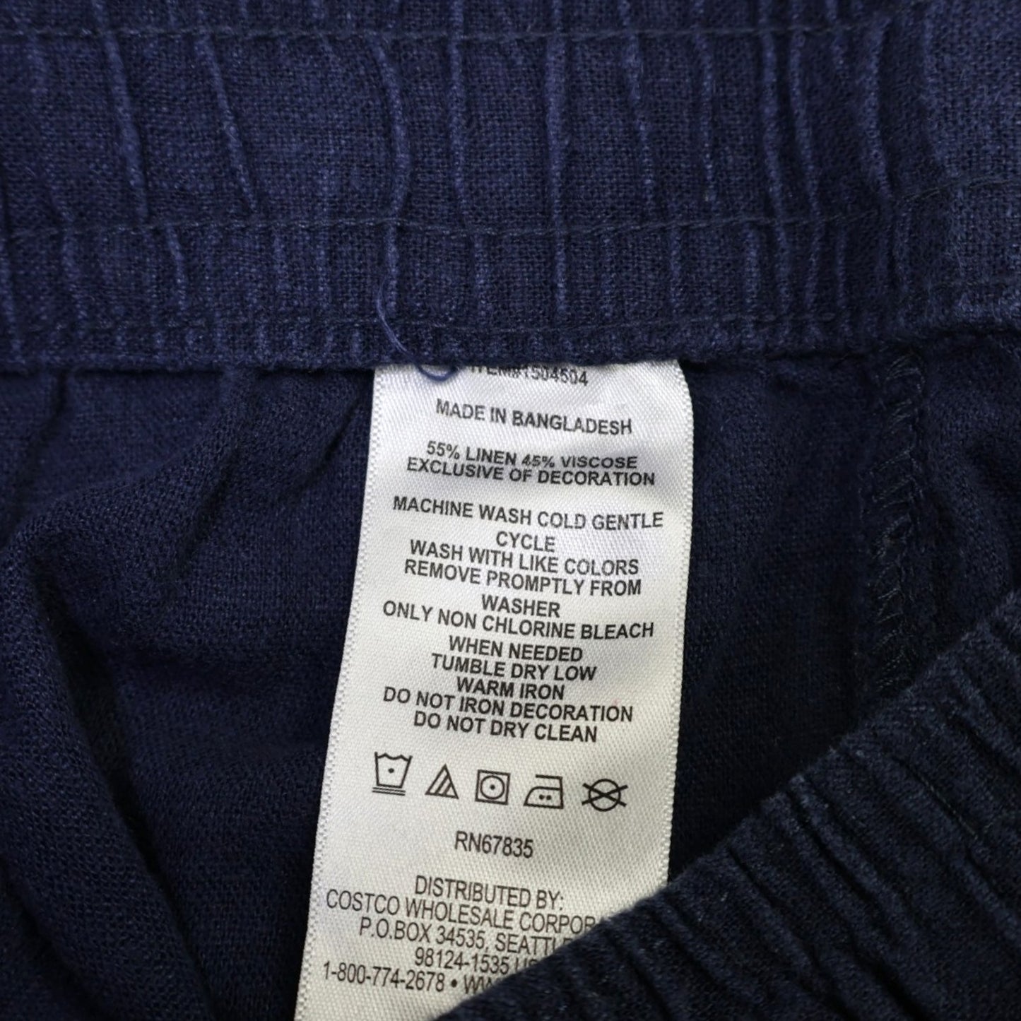 SHORT AZUL MARINO EN MEZCLA DE LINO | NAUTICA | TALLA S