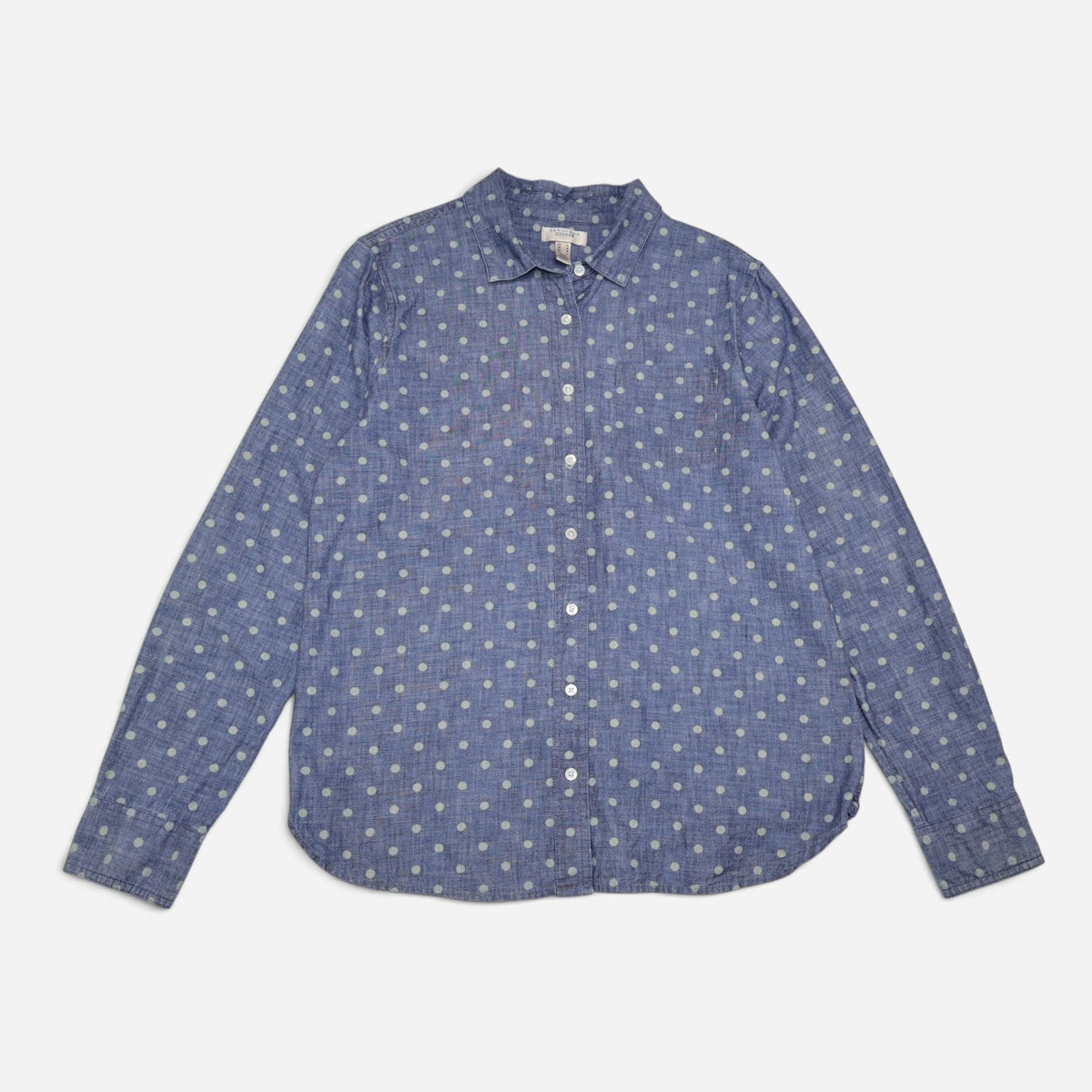 CAMISA AZUL DE LUNARES PARA MUJER | LANDS' END | TALLA M