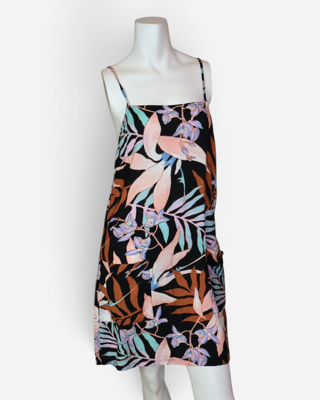 Vestido Billabong tropical para mujer talla S, ropa de segunda mano de calidad en RD.